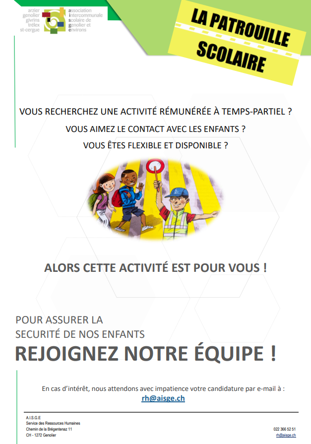 Annonce Patrouilles scolaires